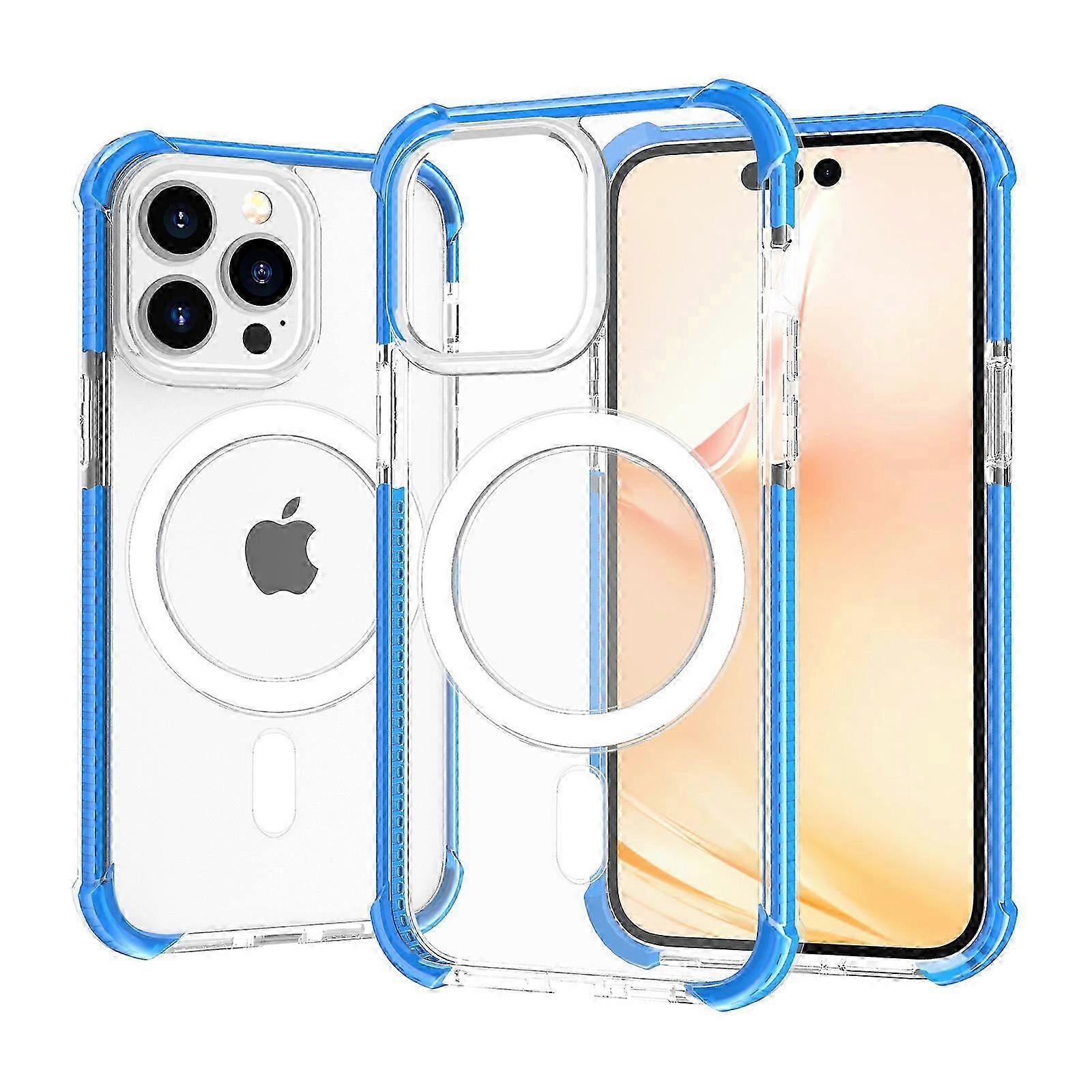 Magnetic Case for iPhone 15 Pro Max/15 Ultra Clear Compatible with MagSafe, Impact Protective Shockproof [Non-Yellowing]