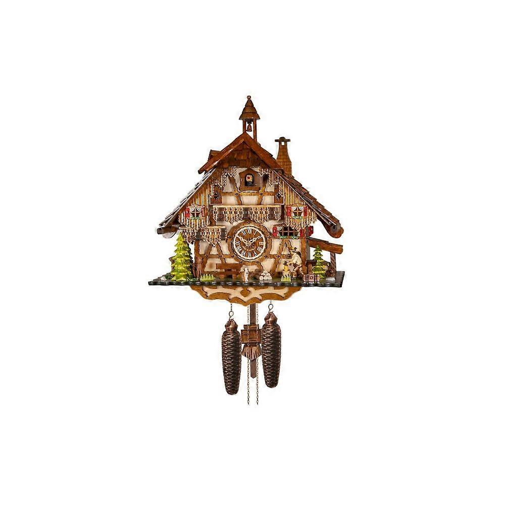 Engstler - 3651/8 - Cuckoo Clock - 8-Day Chain Hoist - Walnut - 42 cm