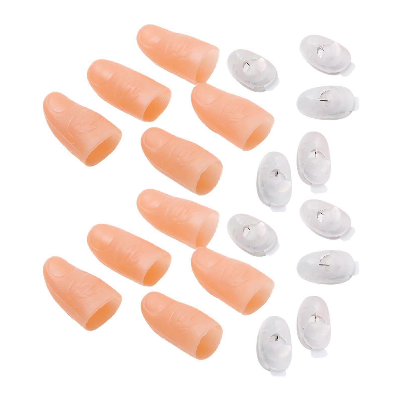 Light Summon Finger Set Pack of 10 Luminous PVC Toys for Kids Cosplay Green Color Fun Light-Up Effect