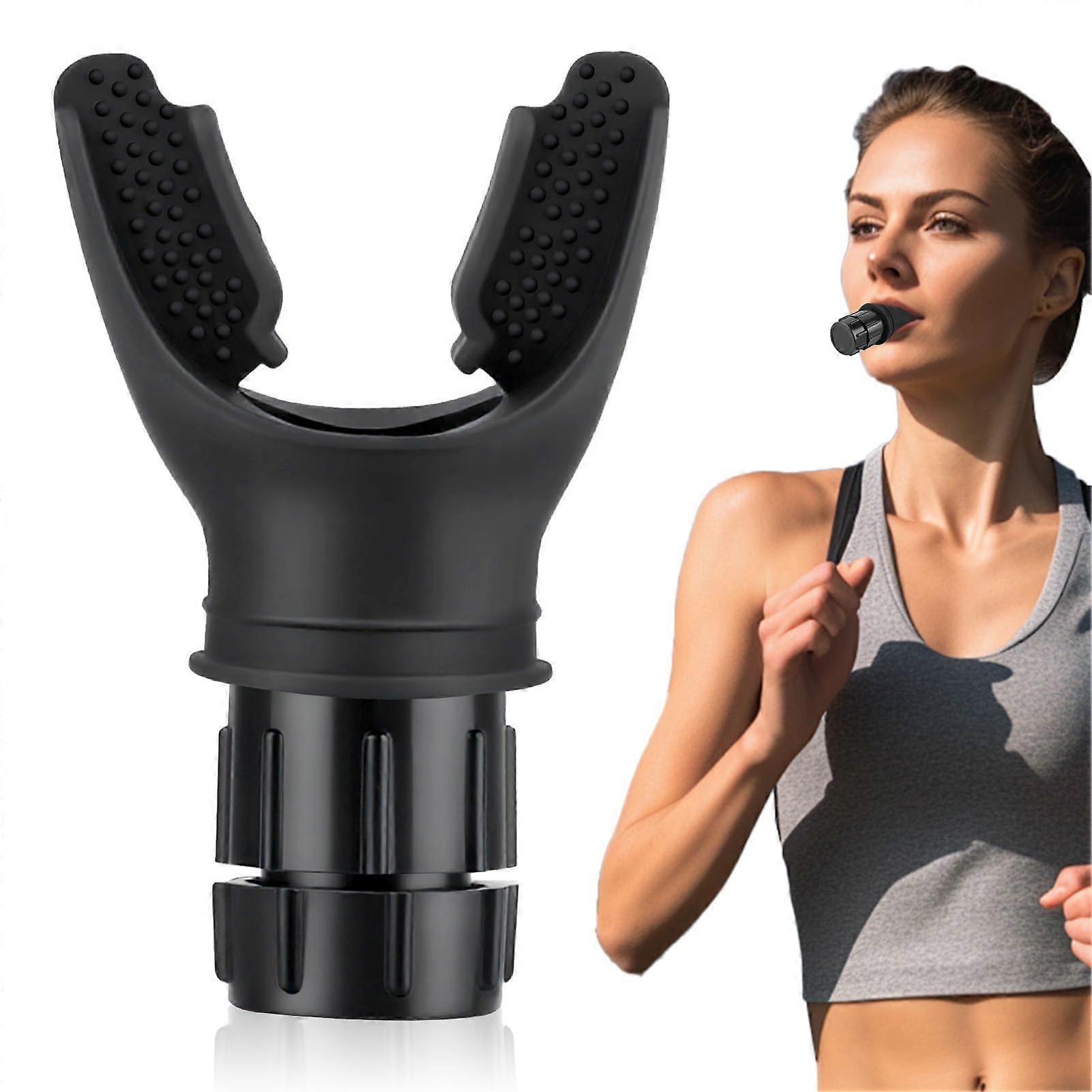 Lung Trainer - Adjustable-Resistance Portable Breath Training Device For Adults And Seniors; Easy To Use And Clean