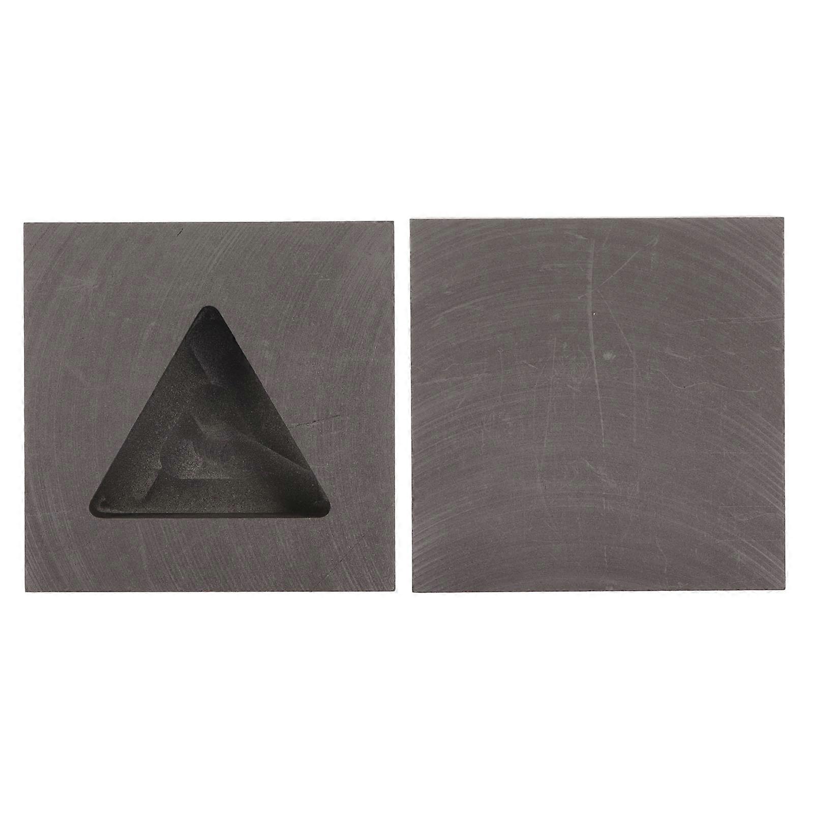 Triangular Graphite Ingot Mold Thermal Stability Multifunctional Graphite Crucible Mould for Casting 90g Gold 10g Silver 
