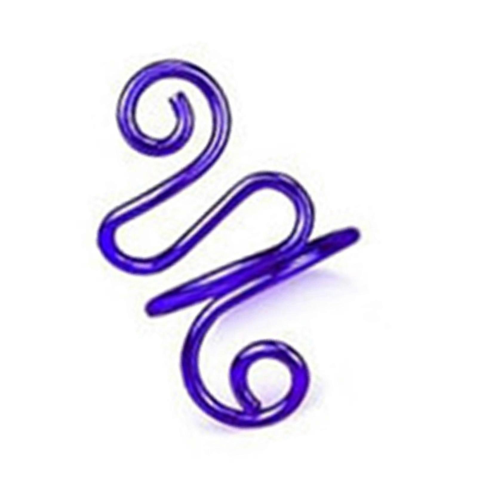 Crochet Tension Ring Alloy Adjustable Bendable Yarn Tension Control Ring for DIY Dark Blue