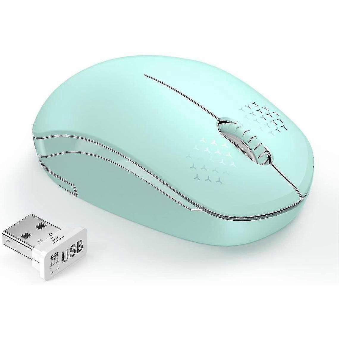 Wireless Mouse, 2.4g Noiseless Mouse With Portable Computing By The Usb Receiver