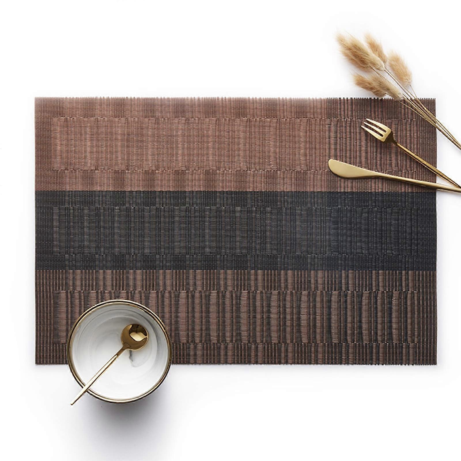 Boho Square PVC Placemat NonSlip, Table Mats for Coffee Dining, 30x45CM