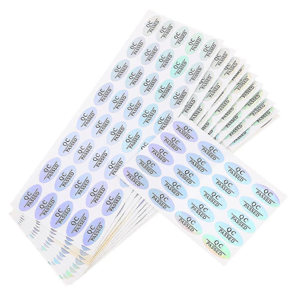 Quality Control Stickers Warehouse Tested Adhesive DIY Usage Assorted Color 25x12mm Size 800Pcs