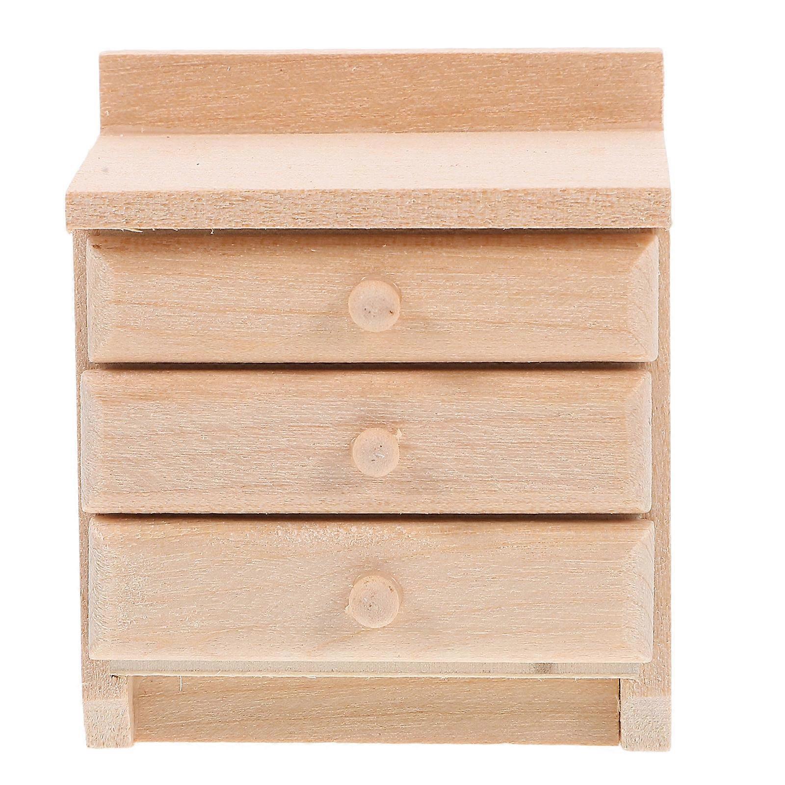 Beige Miniature Cabinet Decoration with Smooth Surface and Fine Craftsmanship for Photo Props and DIY Projects 1:12