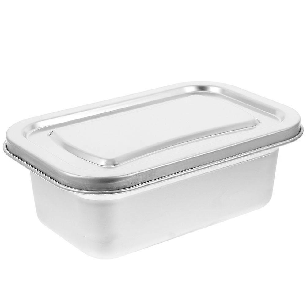 Stainless Steel Food Grade Ice Cream Container with Lid for Refrigerator Storage – Easy to Clean, Versatile Capacity for Organized Food Storage