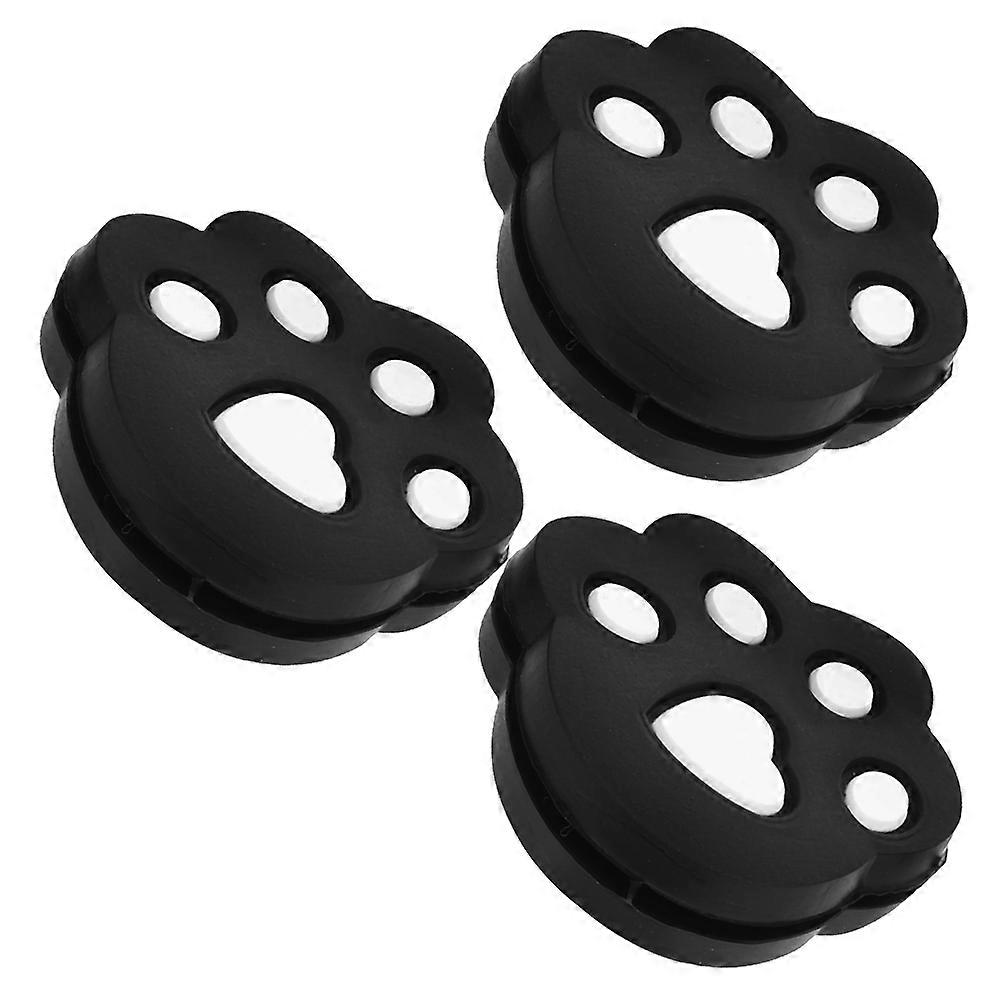 3Pcs Tennis Racket Shock Absorber Silicone Dampener for Vibration Reduction Black