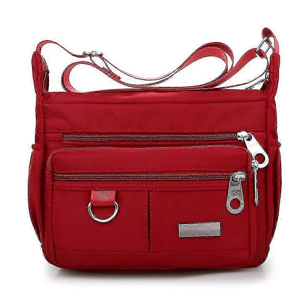 女性用メッセンジャークロスボディバッグ、安全なジッパーコンパートメント付き
