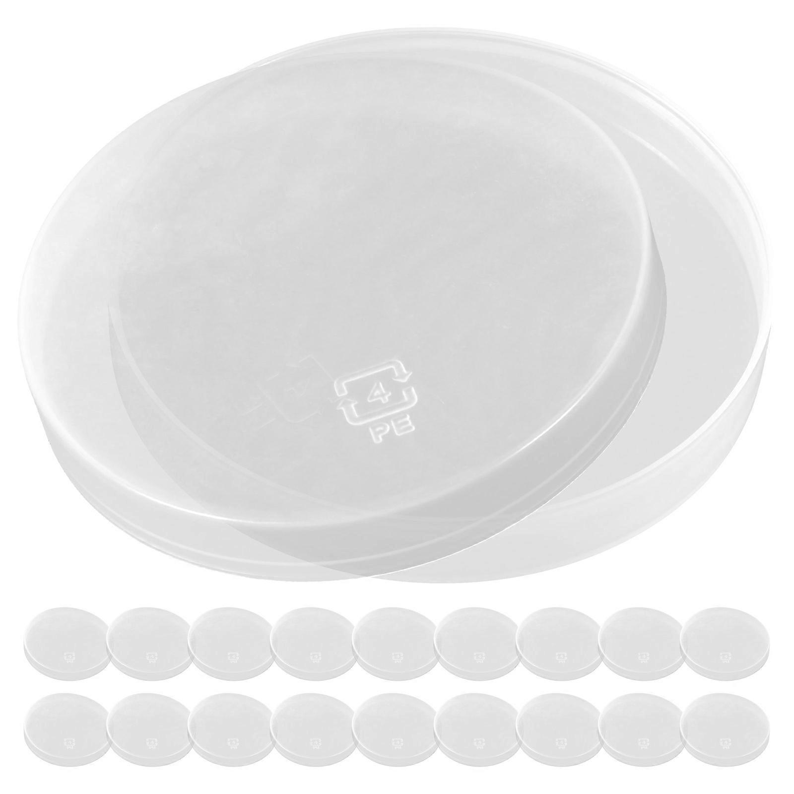 Reusable Replacement Lids for Bottles Leak Proof PE Transparent Caps for Home Use 50 Pieces
