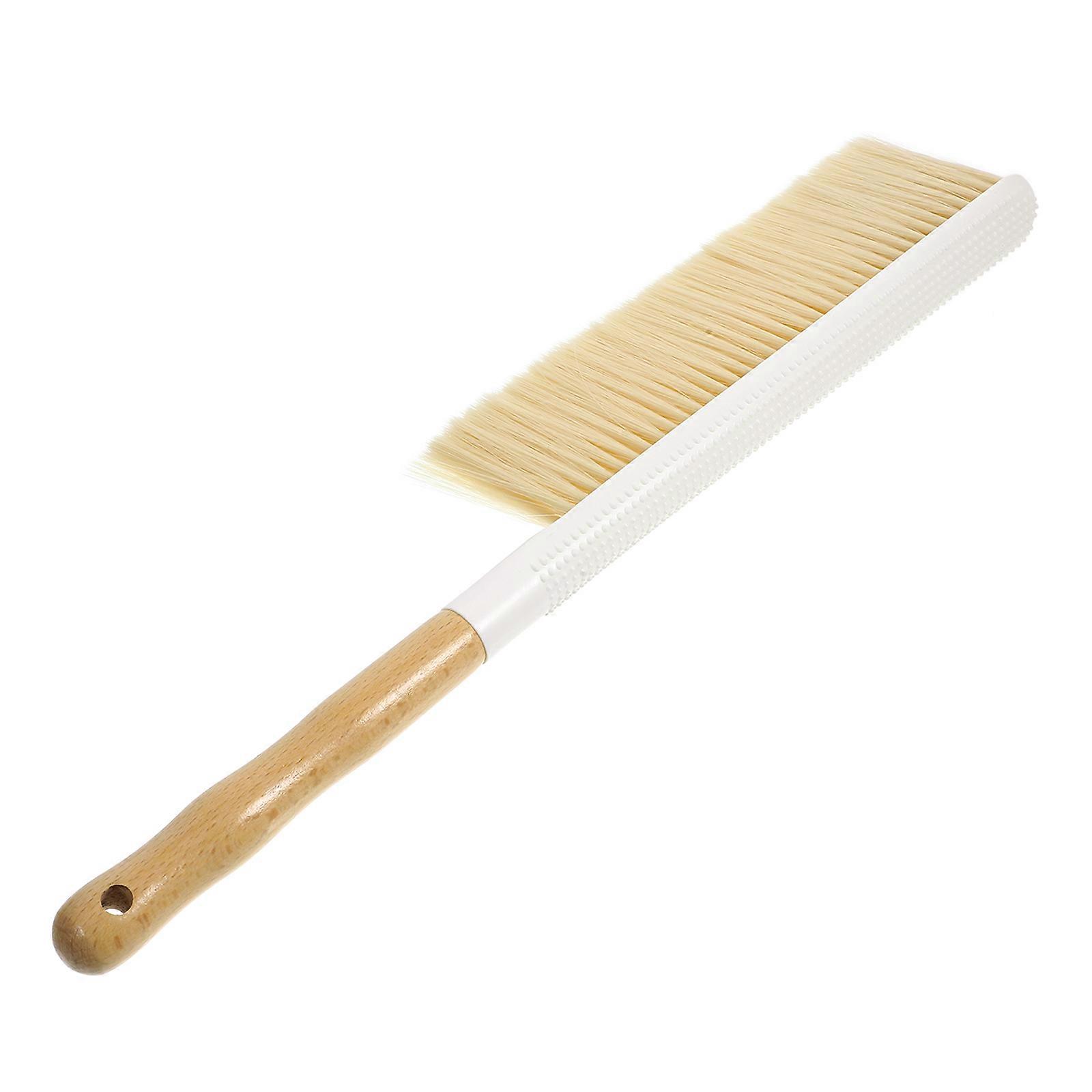 منفضات الغبار لتنظيف فرشاة منفضة الغبار الخشبية تنظيف المنزل البيج مقبض طويل إزالة البقع 1 مجموعة