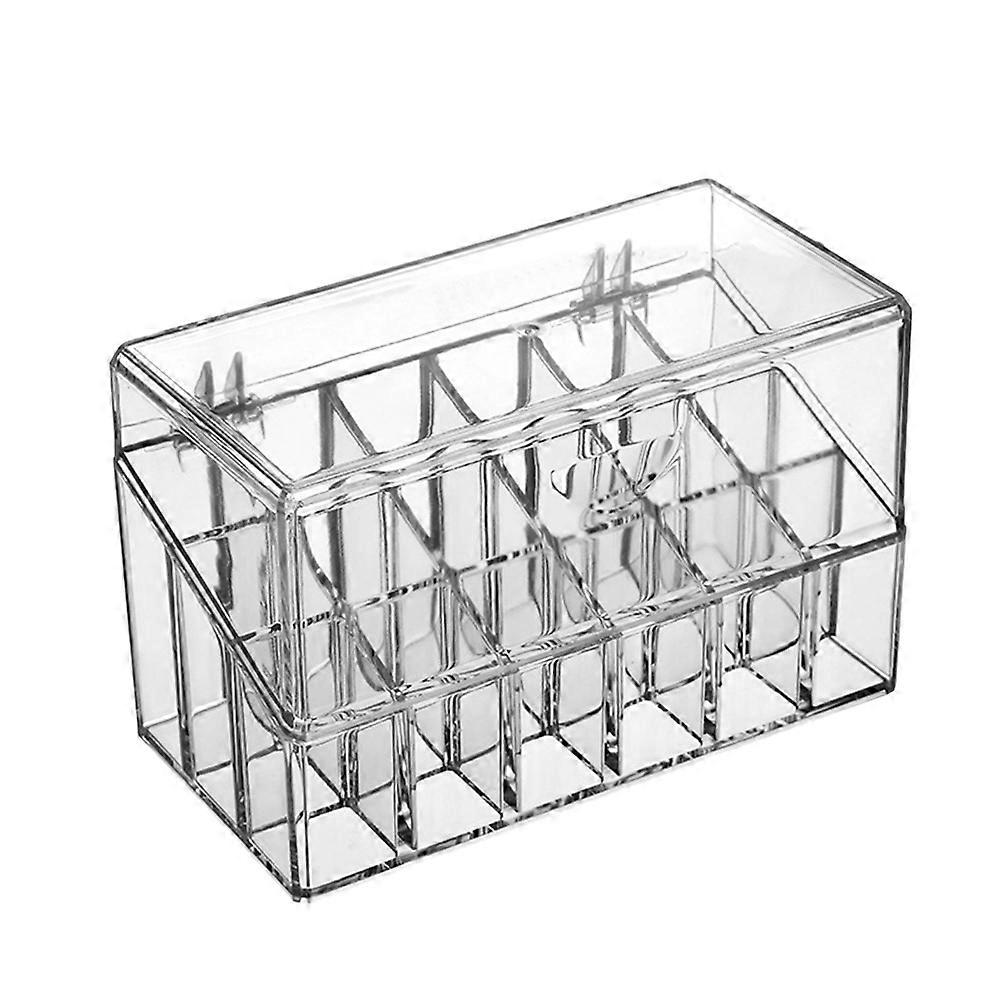 Plastic Storage Container Portable Organizer For Rings Mini Goods Clear Hard Plastic Design 1Pack