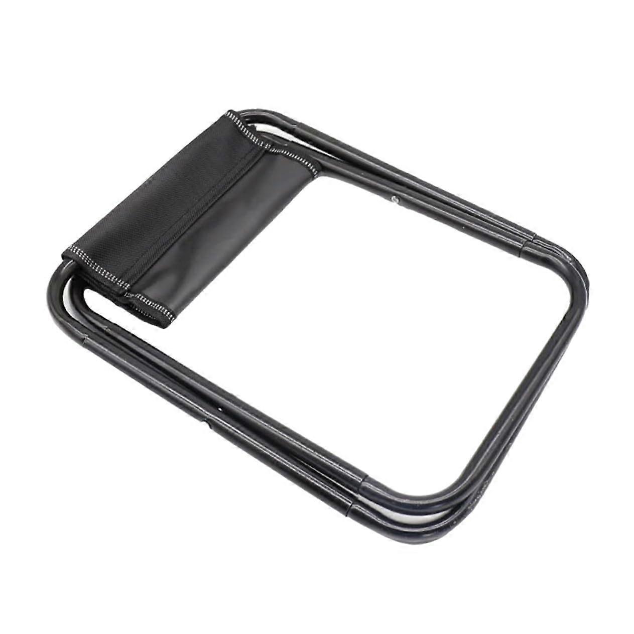 Portable Folding Stool, Small Stool, Canvas, Black 26.00X24.00X23.00CM