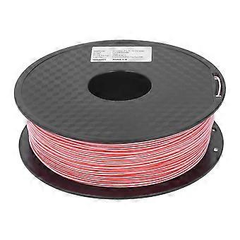 Filamento de impressora 3D 1,75 mm Vermelho Branco Filamento de Duas Cores PLA Filamento Consumíveis para Modelo DIY