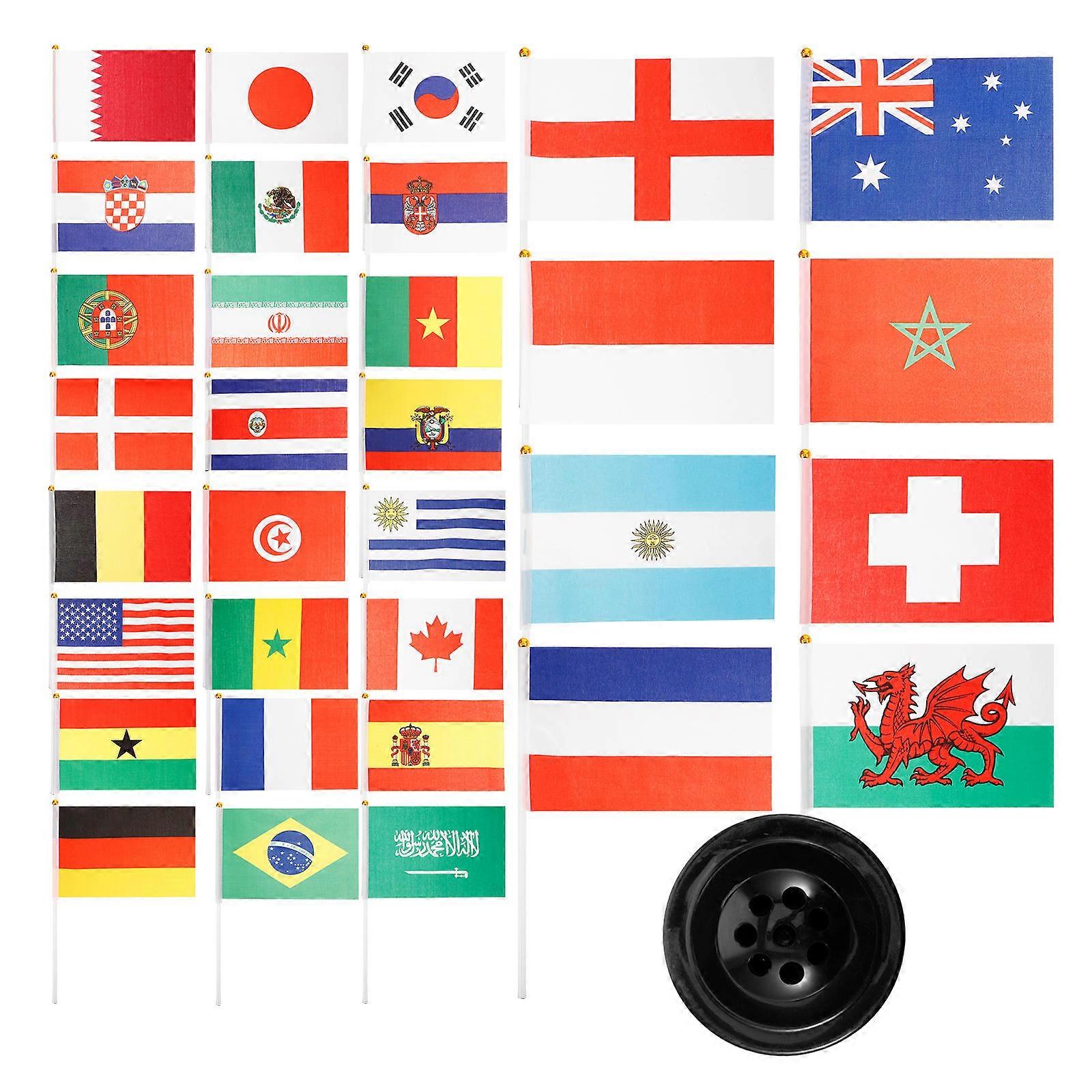 Tabletop Flag 1 Set Compact Desk Flagpole Ornament With Single-pole Design Perfect For Exhibitions Or Commercial Activities