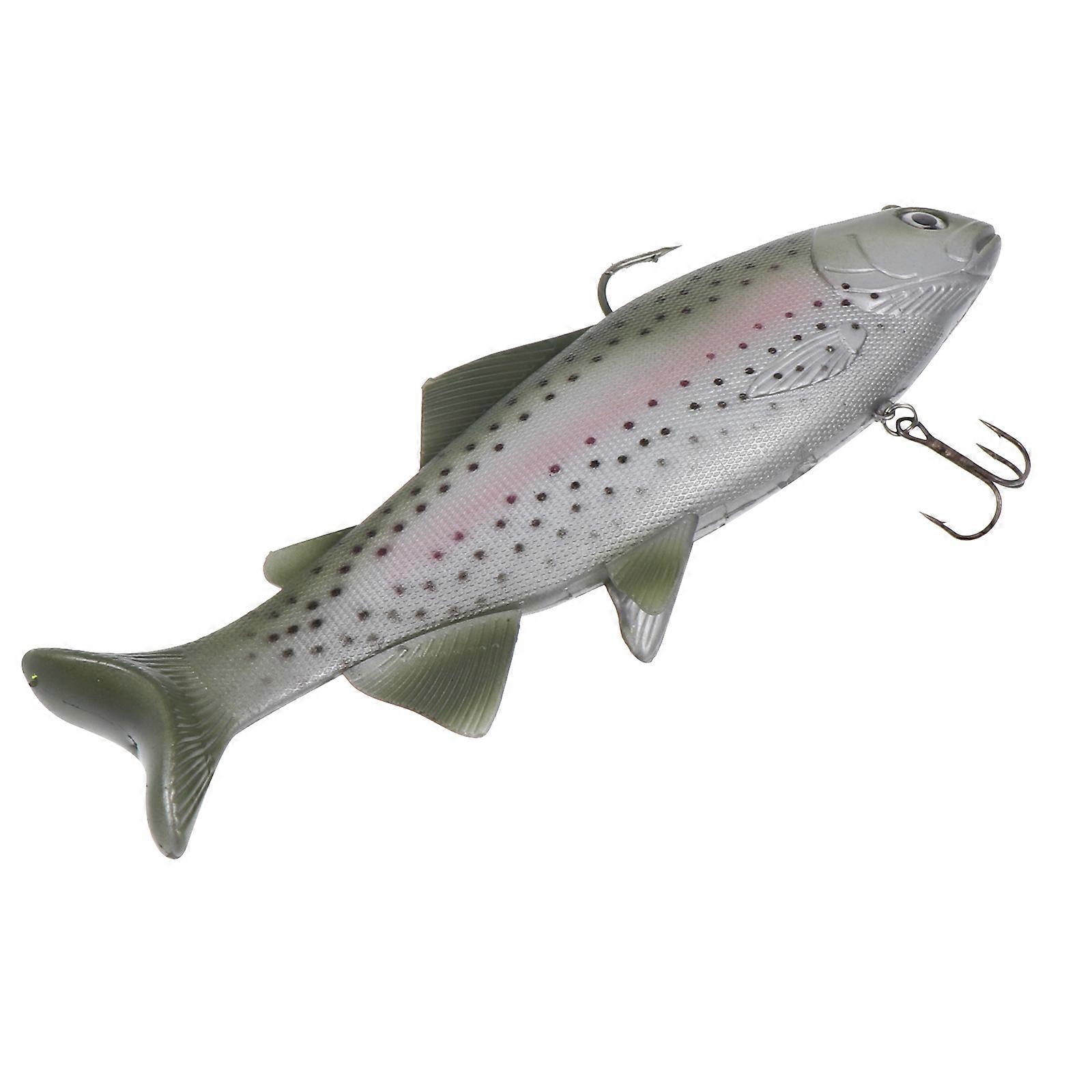 Outdoor Fishing Lure Imitation Fishing Bait Small Size Green PVC 1Pc