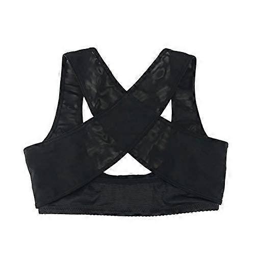 Posture Corrector Corrective Back Posture for Women Back Brace Spine Support Belt (Black, Large)