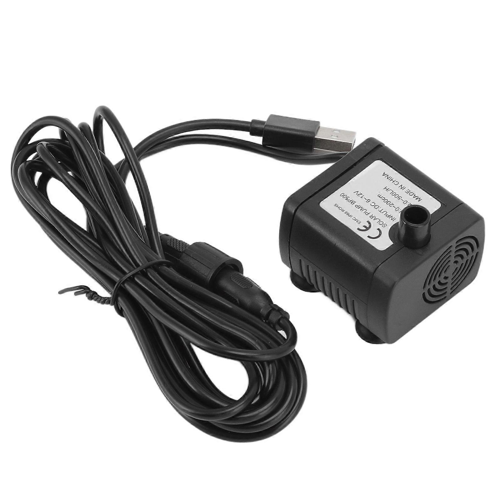 ミニチュアウォーターポンプDC6-12V 0-200cmヘッド簡単設置多目的噴水ミニポンプ、水槽水族館用