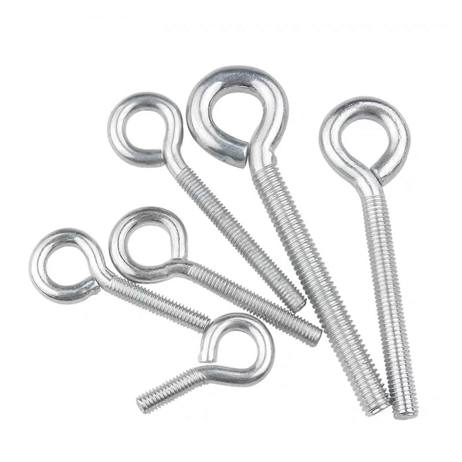 M3M12 eyebolt made of galvanized carbon steel, closed hook with eye screw, lifting ring, eyebolt with shoulder (M12x30mm (1PC)) Silver M12x30mm (1PC)