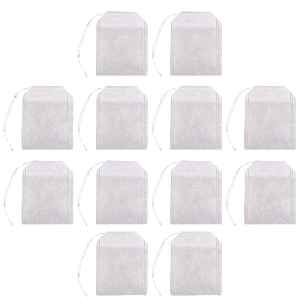 White Non-Woven Tea Bags Drawstring for Storing 300Pcs Disposable Sachets