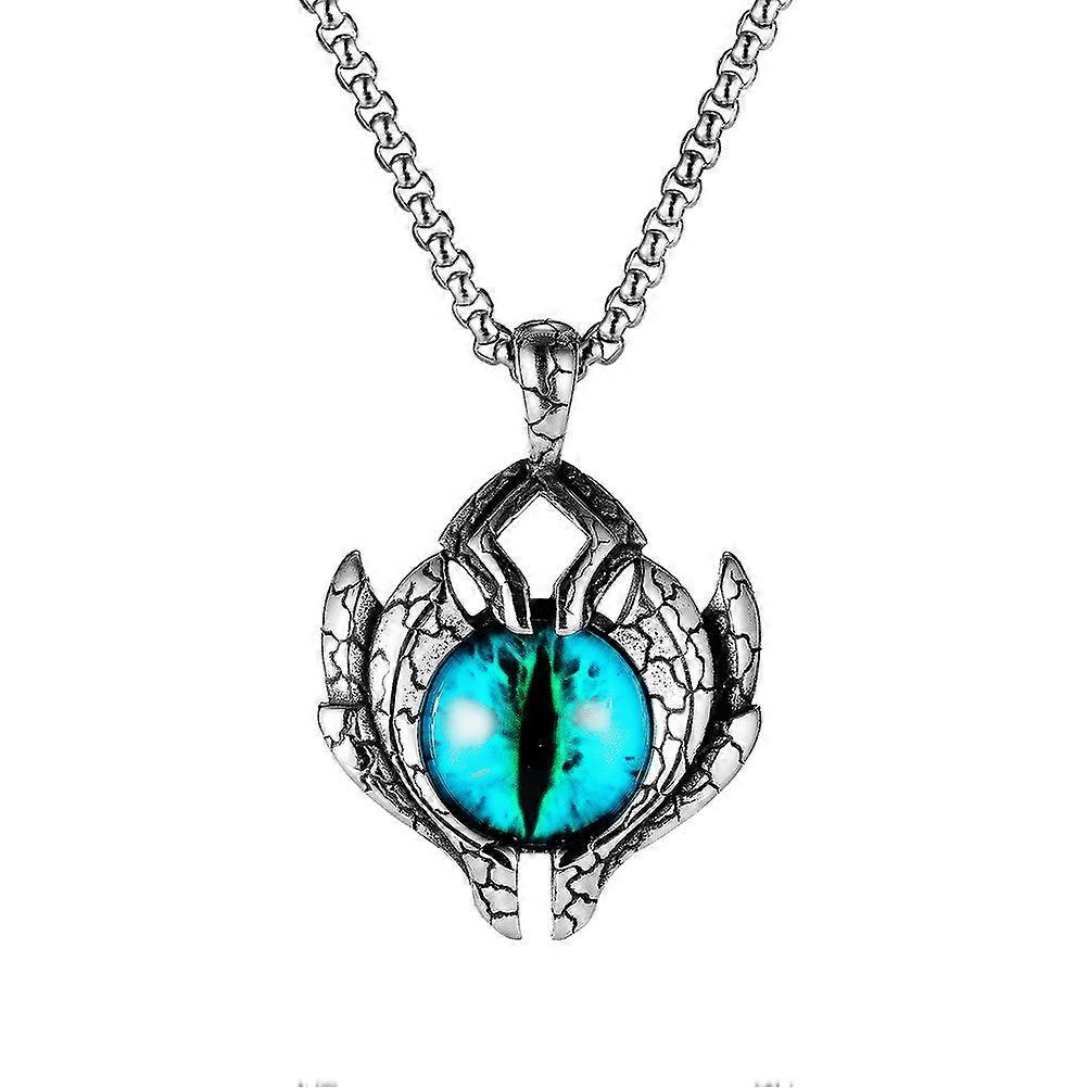 Retro Hip-Hop Evil Eye Pendant Necklace For Men In Assorted Color With Creative Design 1Pc