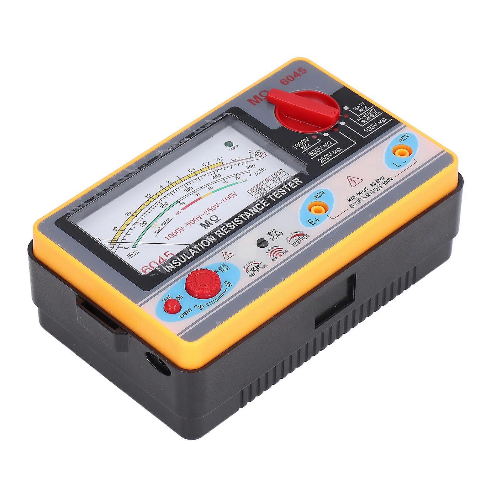 TY6045 Insulation Resistance Tester Portable High Accuracy Megohmmeter 1000V 5MΩ2000MΩ