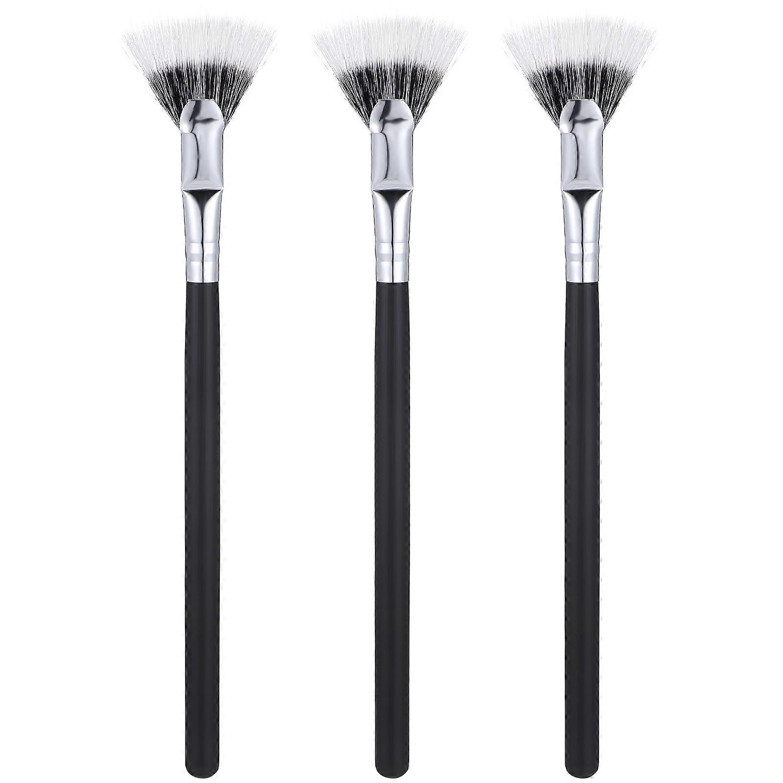 Precision Lash Brush with Synthetic Fiber and Wood Handle for ClumpFree Eye Makeup Application 3pcs
