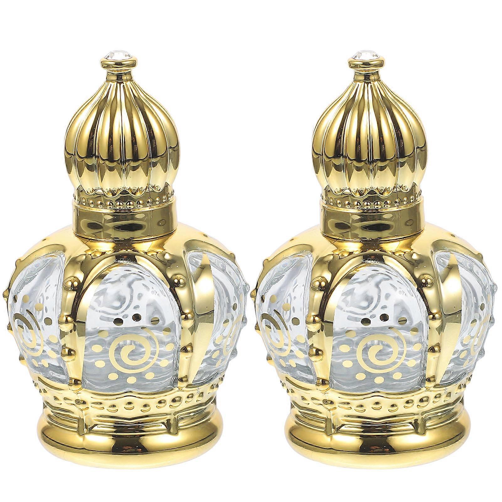 2Pcs Empty Glass Roller Bottles for Essential Oils and Perfumes 15ml