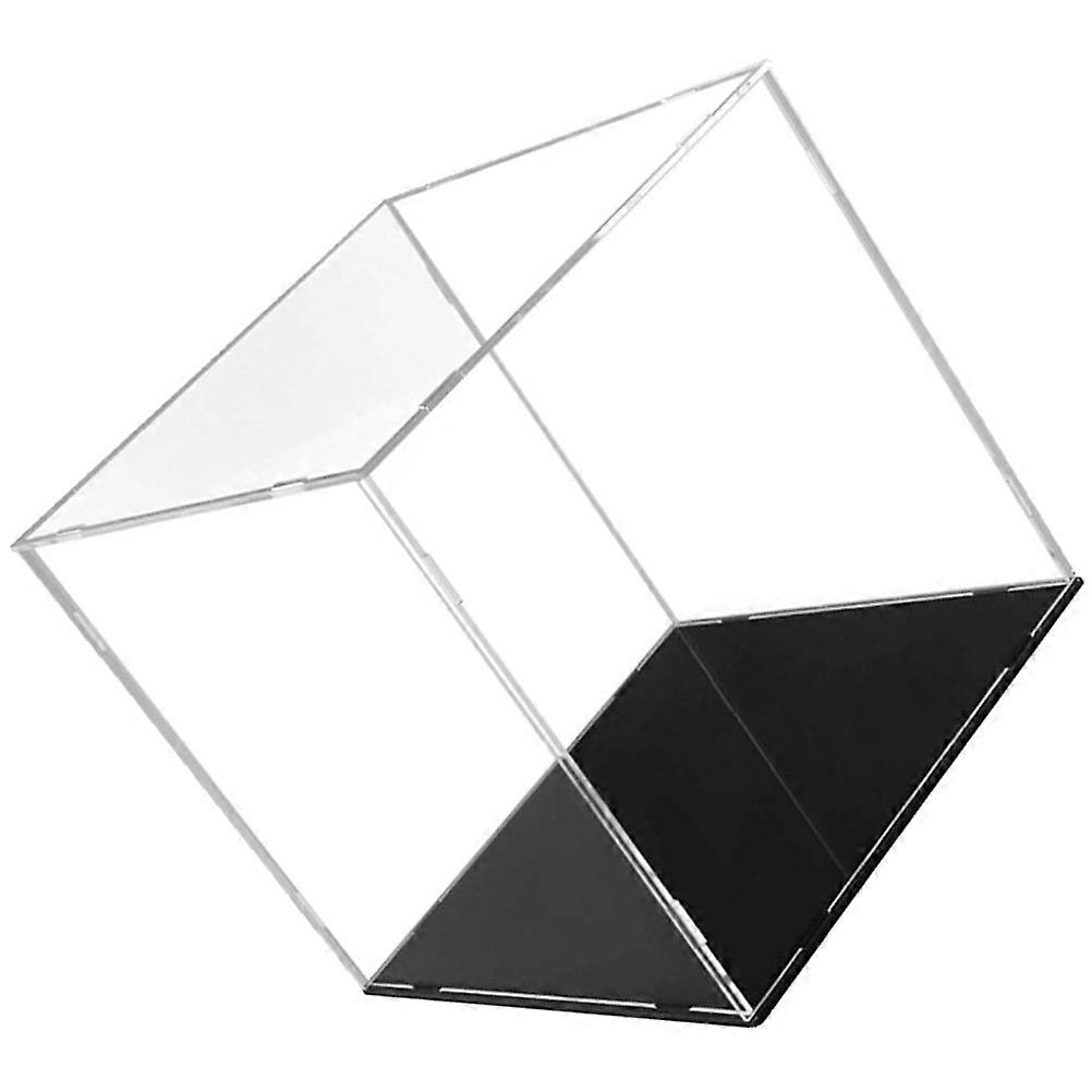 Action Figure Display Stand Acrylic Protection Showcase for Jewelry Transparent Color 10X10X10CM 1Set
