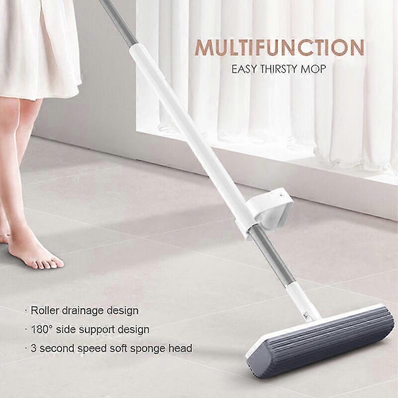 Easy Thirsty Mop Hand-free Magic PVA Sponge Mop 360 Degree Flat Dust Wet for Home Kitchen Wood Tile Ceramic Floor Cleaner