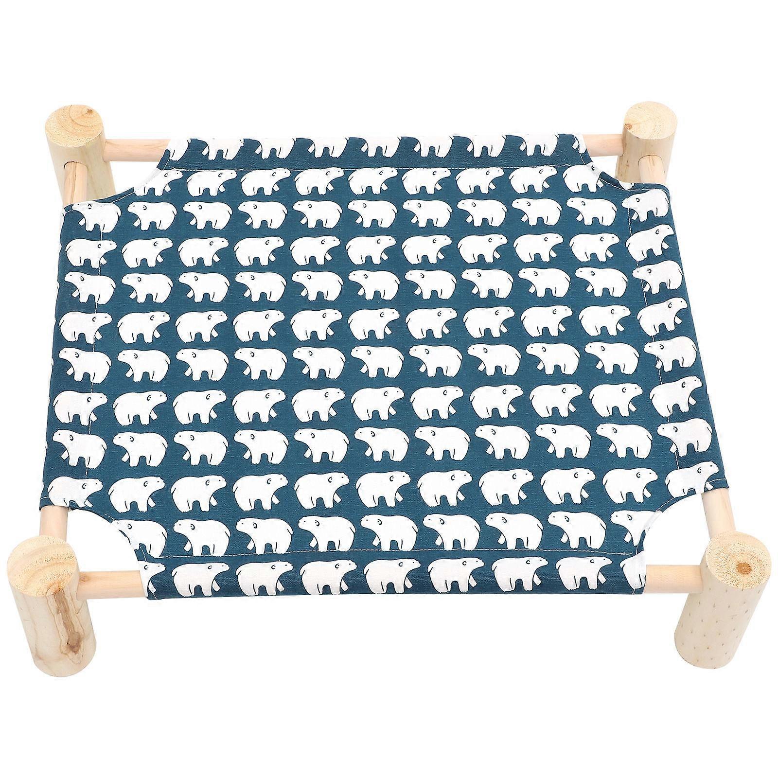 Wooden Cat Bed Elevated Sleeping Hammock For Indoor And Outdoor Use With Simple Design 1 Set