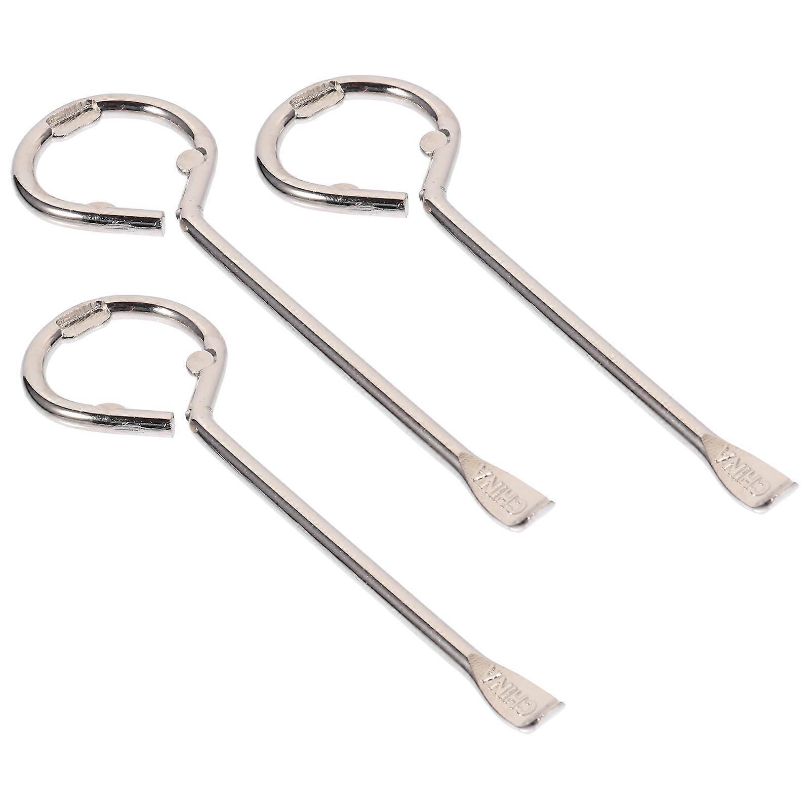 Iron for Opening with Resistance and Easy Use Silver 3pcs