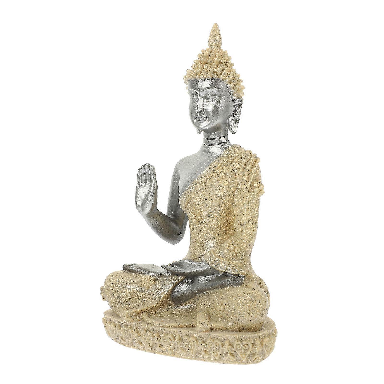 Peaceful Buddha Statue, Elegant Resin Craft for Fish Tank