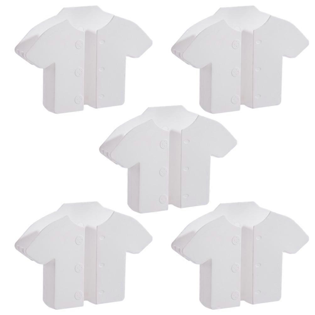 Remote Holder Wall Mount for Bathroom Use Rectangular Design White Plastic Bottom Draining Port 5Pack