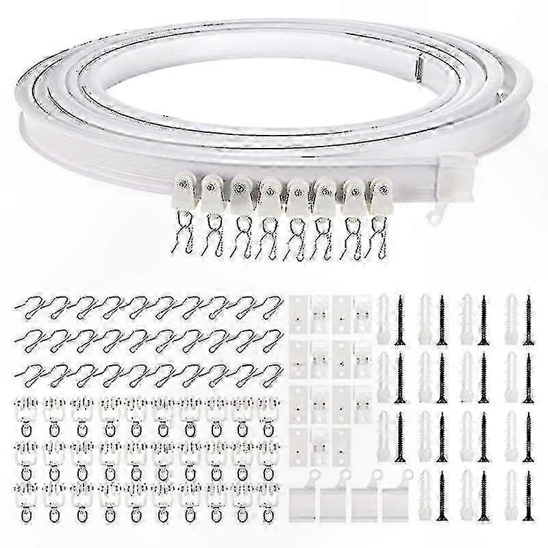 Flexible Bendable Ceiling Curtain Track, 1-5 Meters Curved Rail for Ceiling Mount