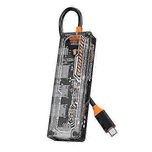 ZRUXE HB-029 5 in 1 Type-C to PD+USB3.0+USB2.0+HDMI+RJ45 HUB Docking Station