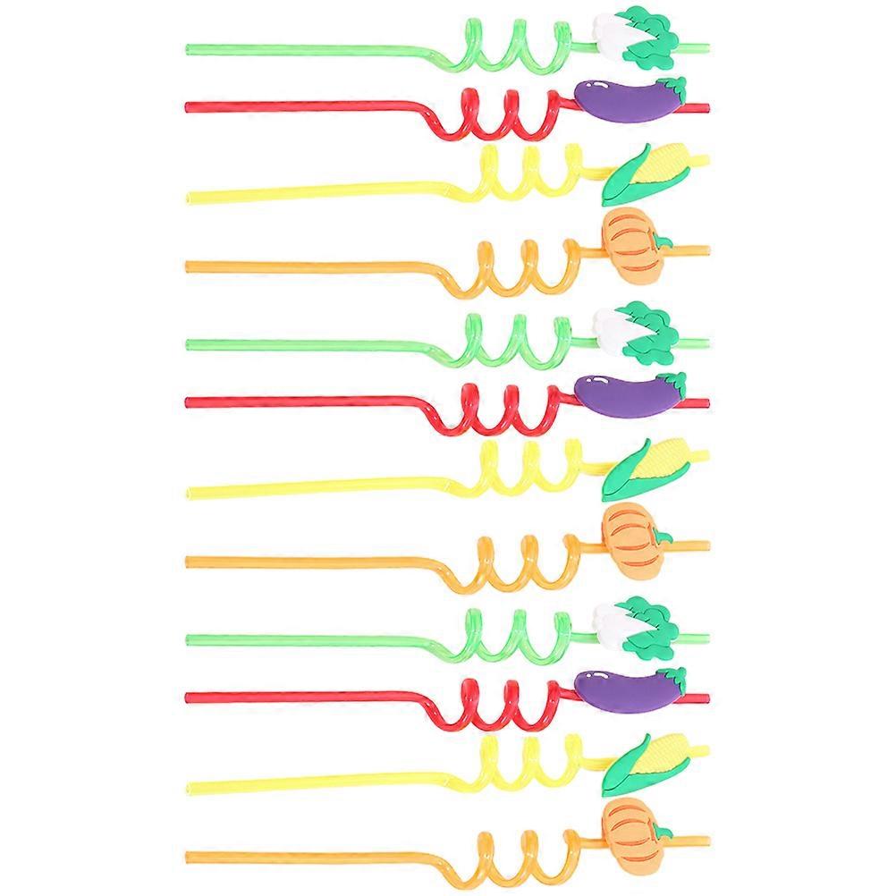Creative Drinking Straws 12Pcs Multi-function Decorative Straws Ideal For Family Outdoor Gatherings