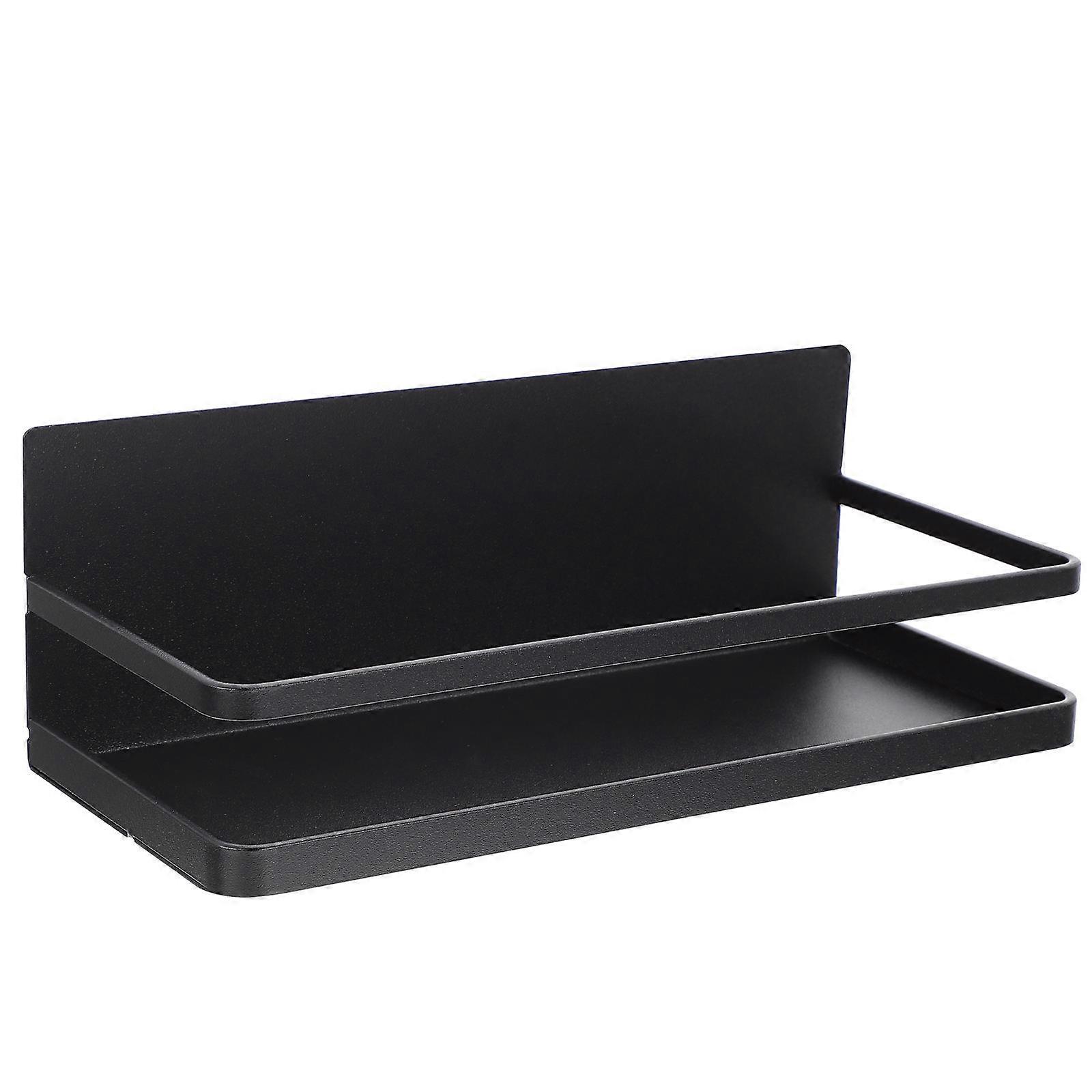 Organizer Rack Magnetic Kitchen Shelf Organizer Kitchenware Iron Black for 1Pack