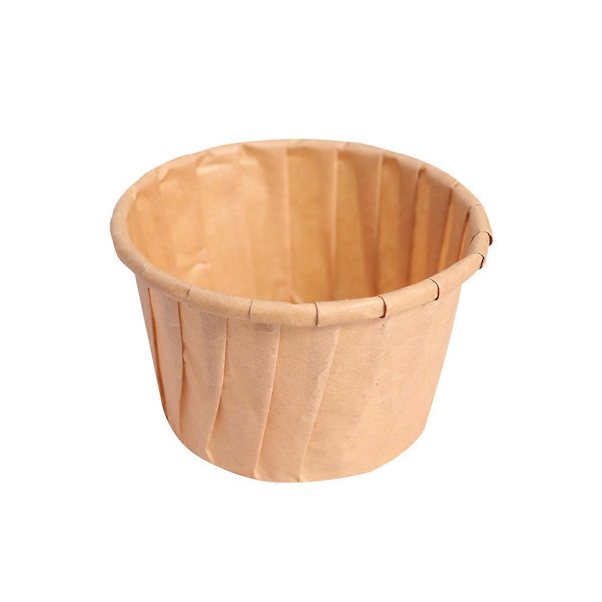 Decorative 100Pcs Disposable Muffin Wrappers Curled Edge Cake Cups Perfect For Ice Cream