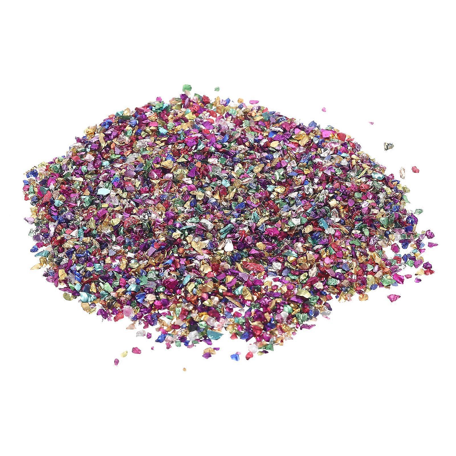 Shiny Glass Charms Fillers for Nail Art Crushed Glass Stickers for DIY Manicure & Epoxy Craft Decorations