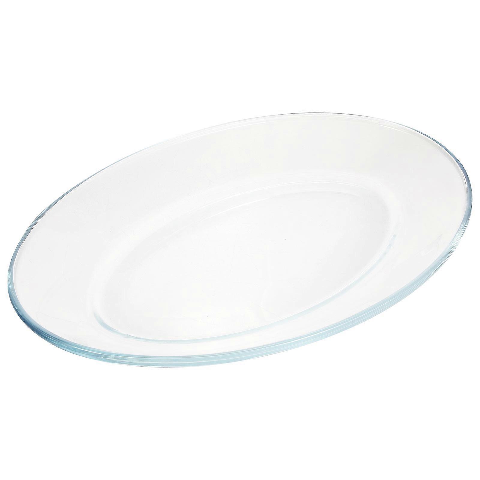 Delicate Fish Steaming Dish Glass Platter Fish Plate Food Container Dessert Tray Dining Table Plate