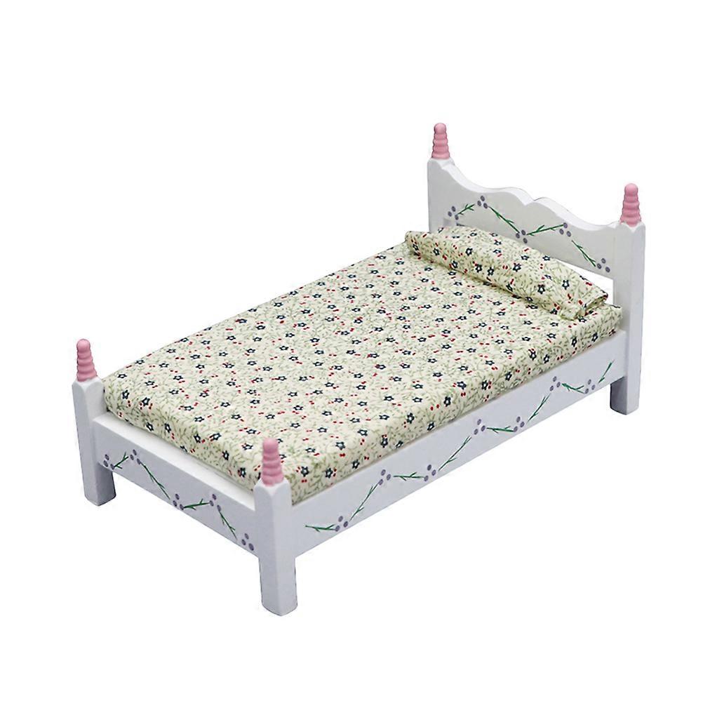 Dollhouse Miniature Part Mini Bed Toy For Home Decoration Assorted Color Creative Design 1Pack