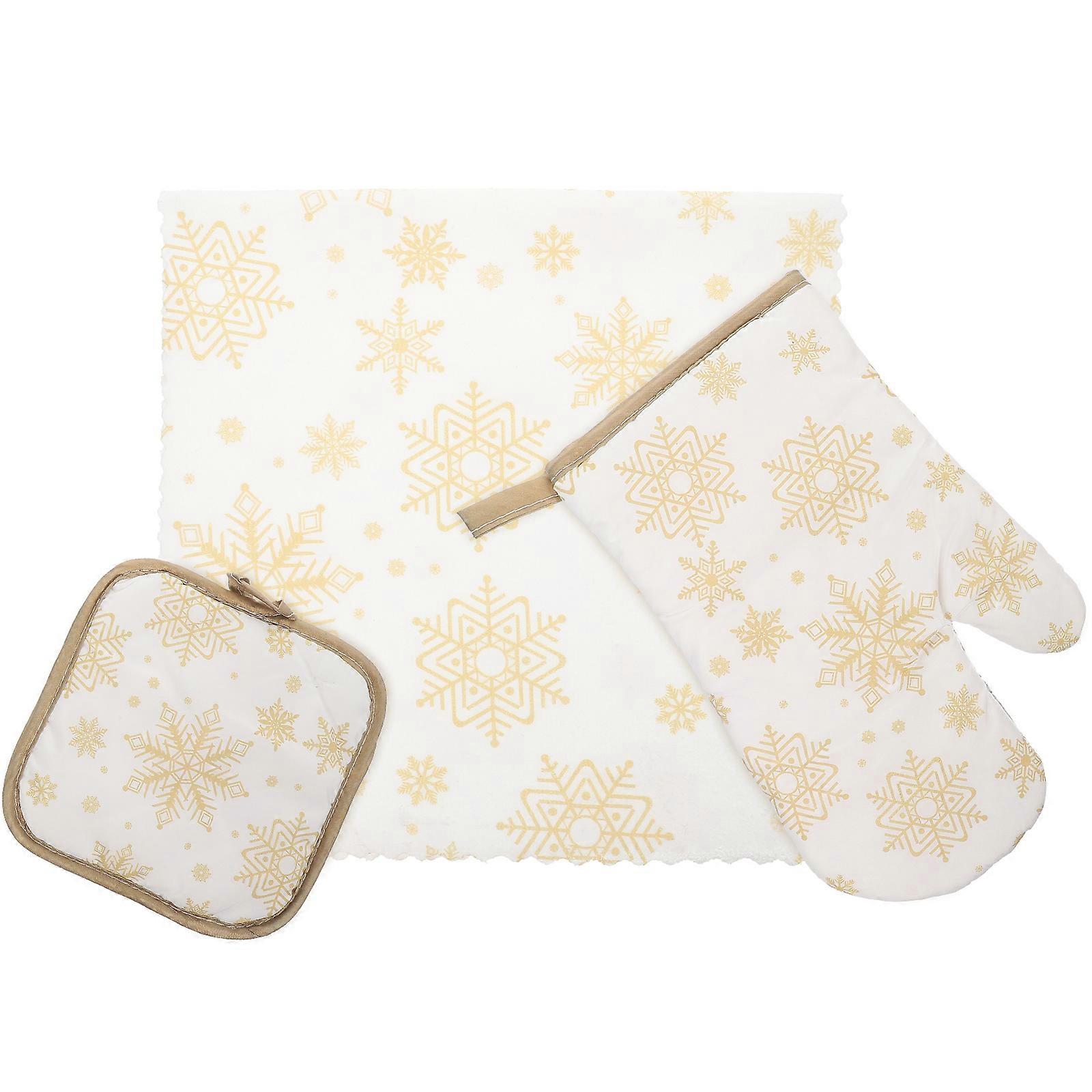 Oven Mitts And Hot Pads For Microwave Oven Use In Beige With Grip Pots Pans Cookware Functionality 1 Set