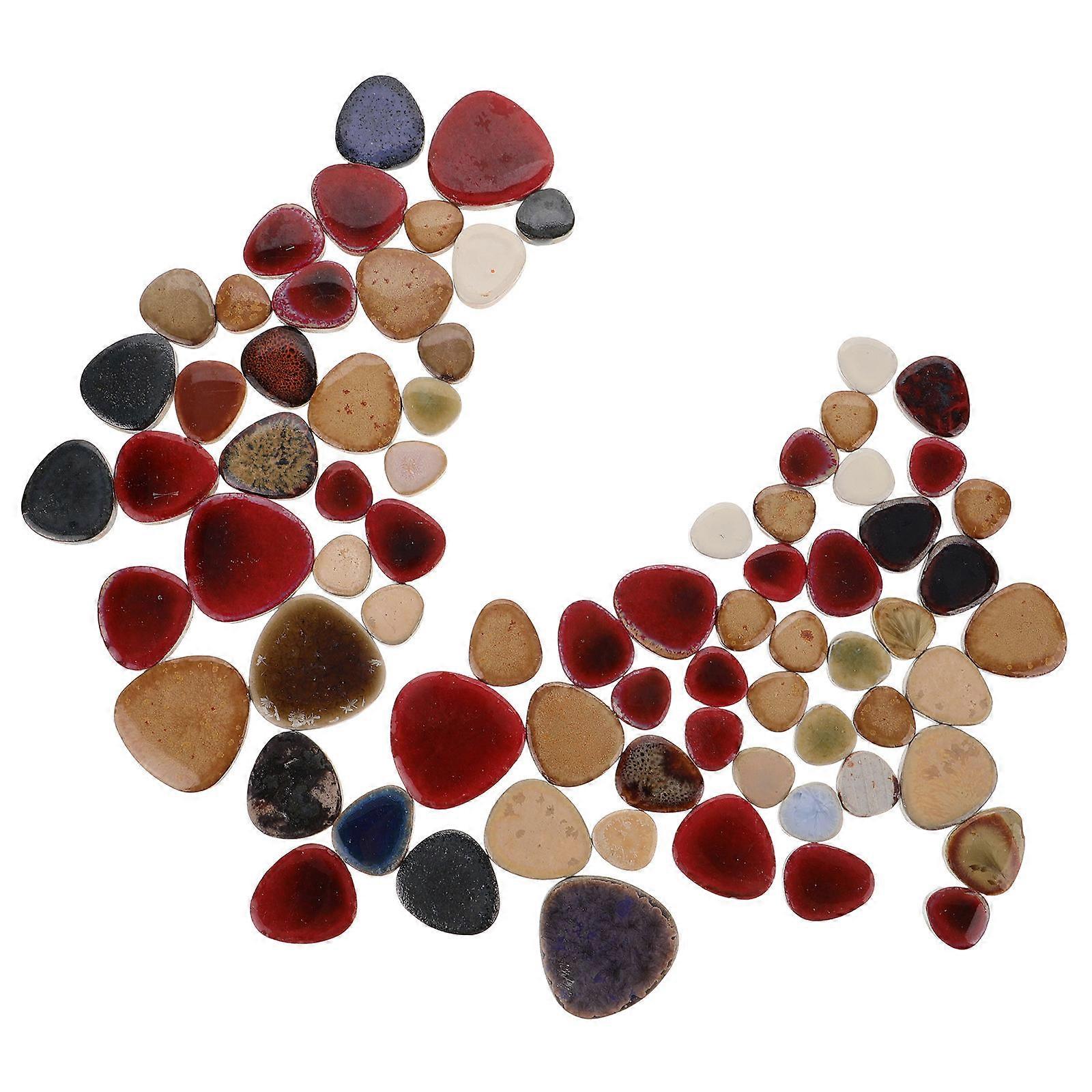1 Set Ceramic Mosaic Tiles for DIY Decoration Irregular Shape Adds Texture to Walls or