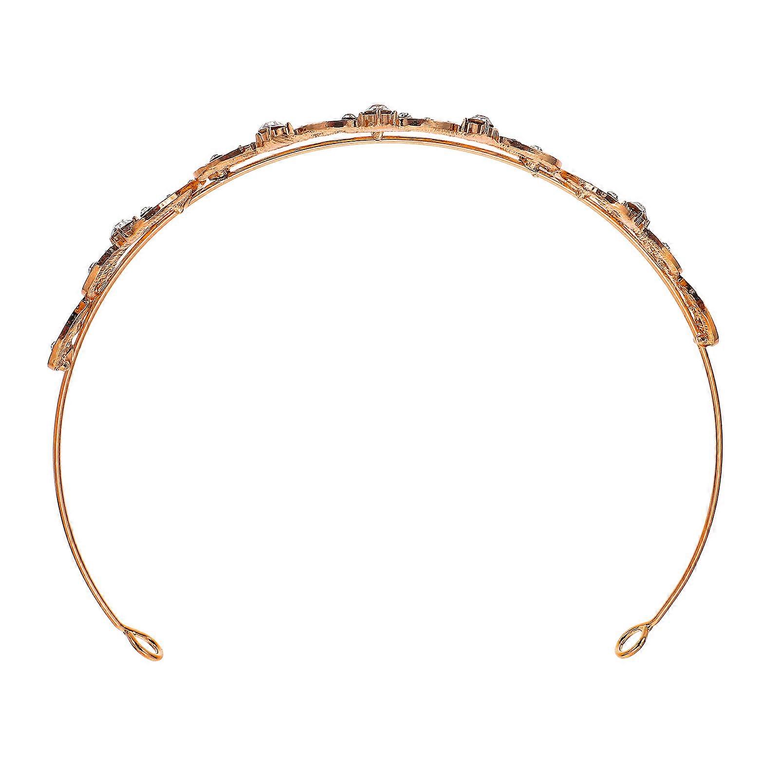 Rose Gold Crystal Crown for Decor Elegant and Durable Design Fits Most Special Occasions One Size