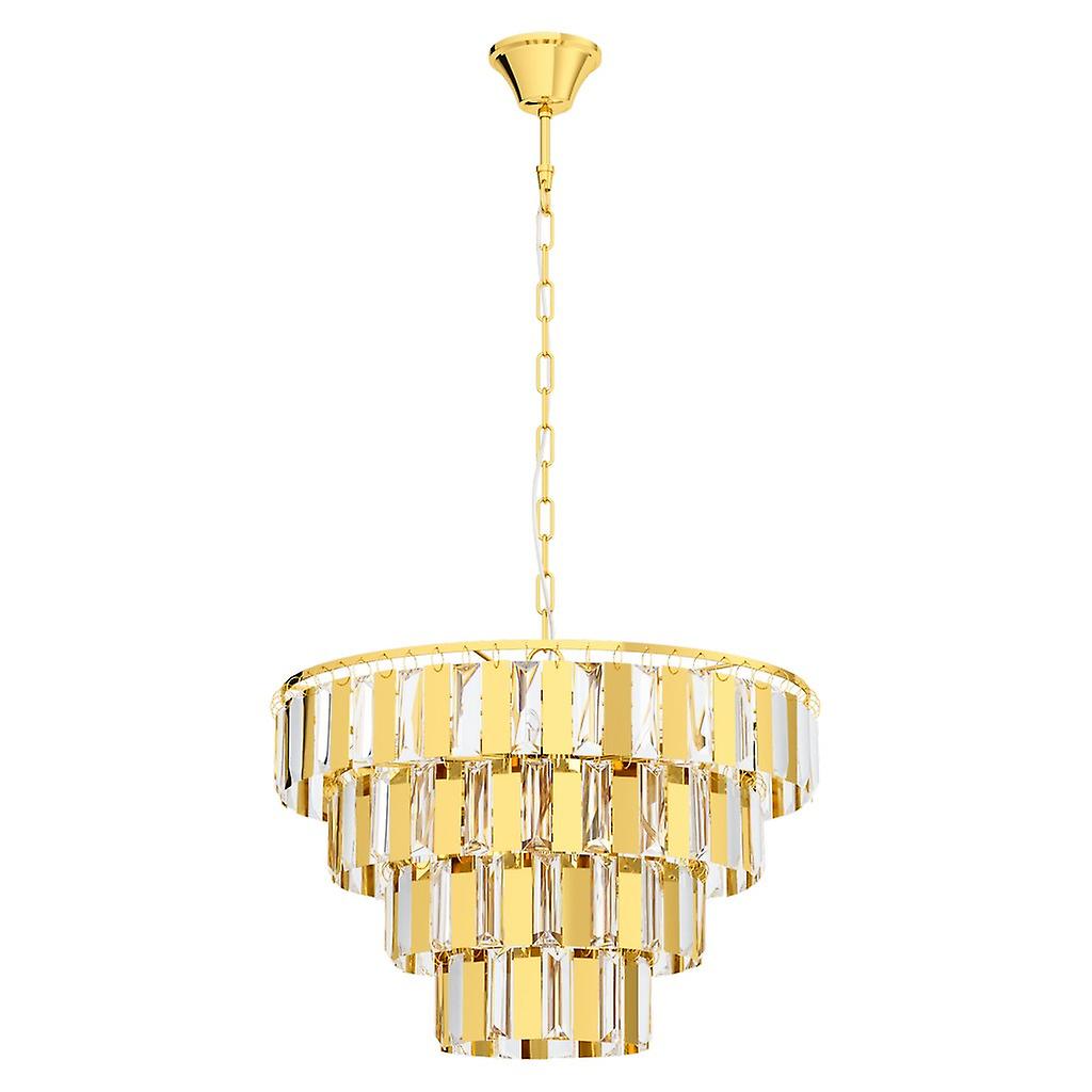 Erseka 7 Lamp Pendant Ceiling Light Brass
