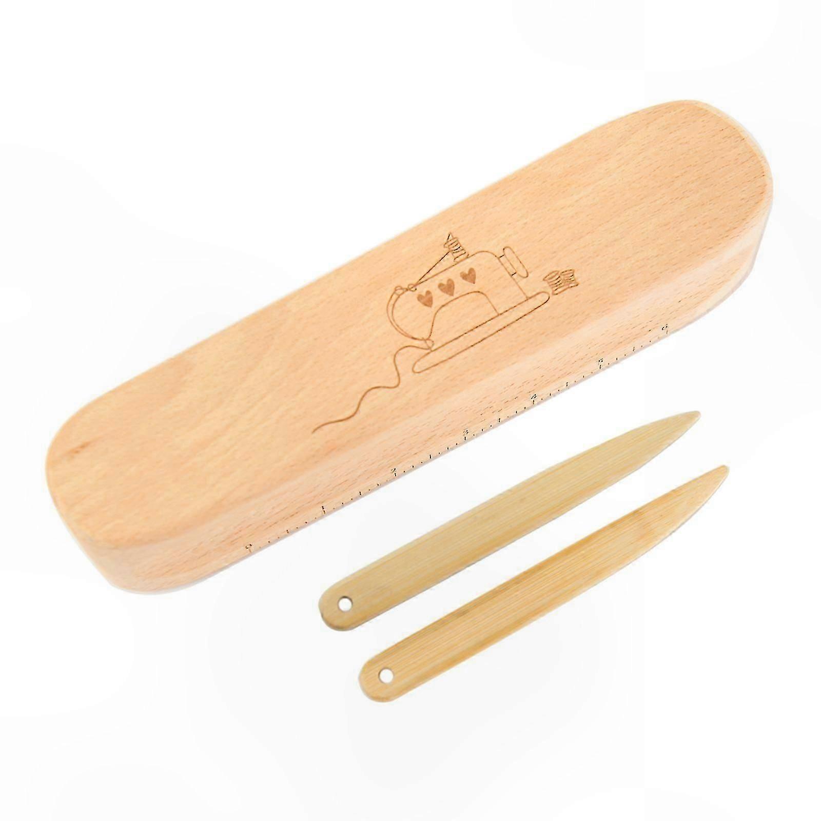 Hardwood Tailoring Clapper with Scaled Wooden Point Turner for Crafting and Sewing Projects