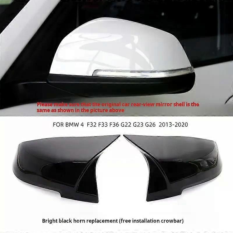 Apply FOR BMW 4 F32, F33, F36, G22, G23, G26 2013-2023 modified carbon fiber rearview mirror shell horn cover