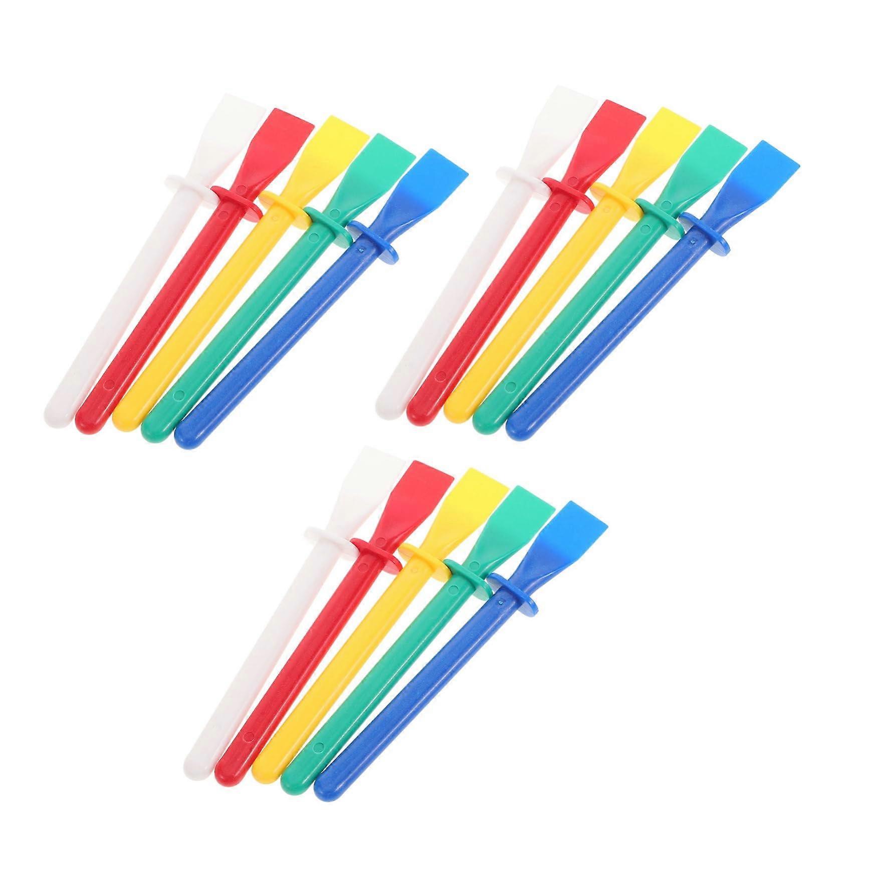 15-Piece Flexible Adhesive Scraper Set with Versatile Applicators and Paint Brushes for DIY Leather Crafting, Compatible with Various Materials