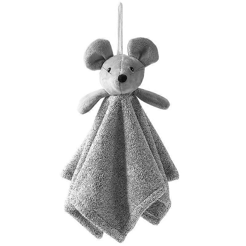 1 piece of hanging hand towel cute mouse kitchen towel gray